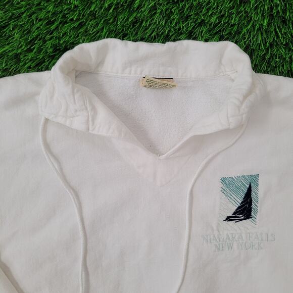 Vintage Niagara-Falls Collared Sweatshirt Medium 23x26 Baggy New-York - Picture 11 of 13